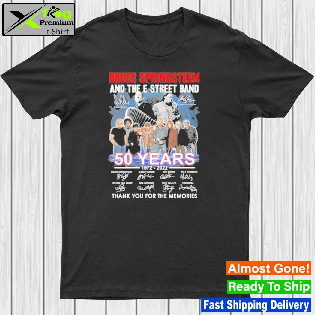 Bruce springteen and the e street band 50 years 1972 – 2022 thank you for the memories shirt