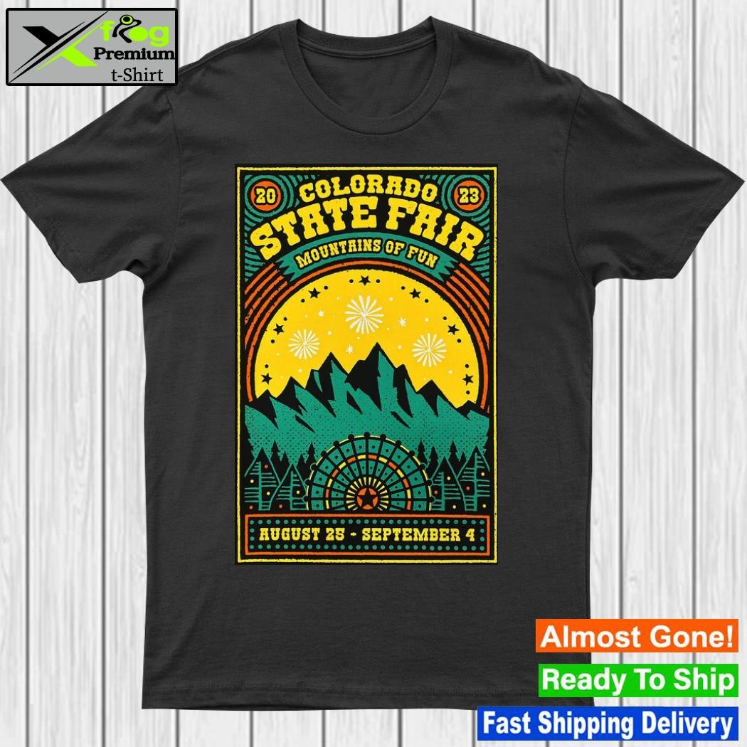 Colorado state fair mountains of fun 2023 poster shirt