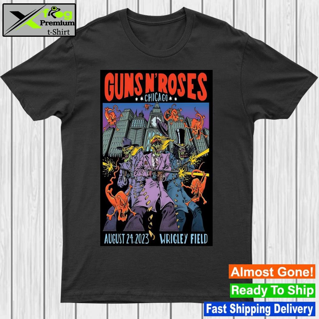 Design guns n' roses 2023 tour chicago il poster shirt