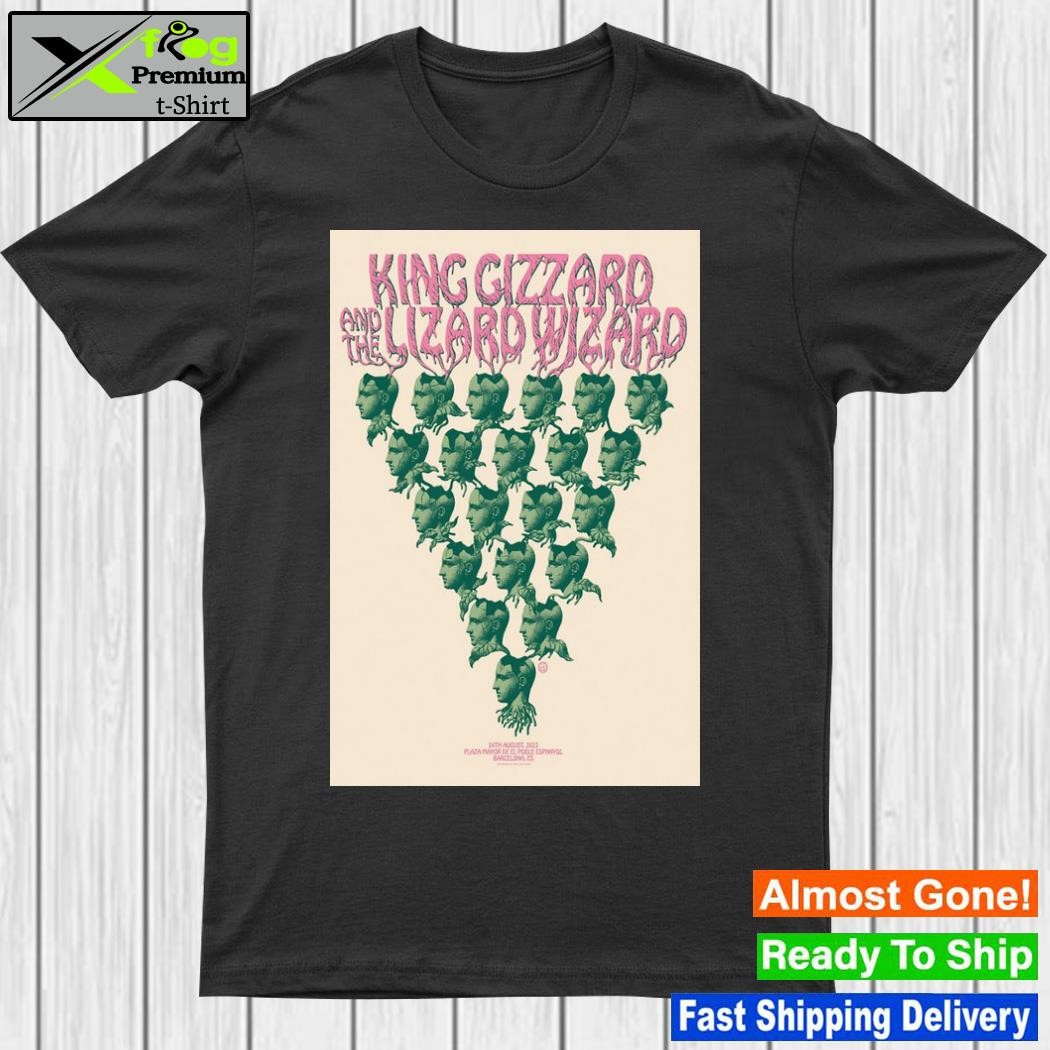 Design king gizzard and the lizard wizard 2023 barcelona Spain poster shirt