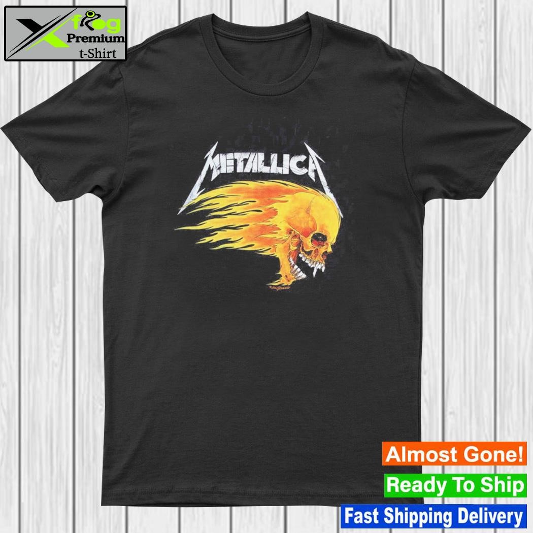 Design metallica Flaming Skull 1994 Tour T-Shirt