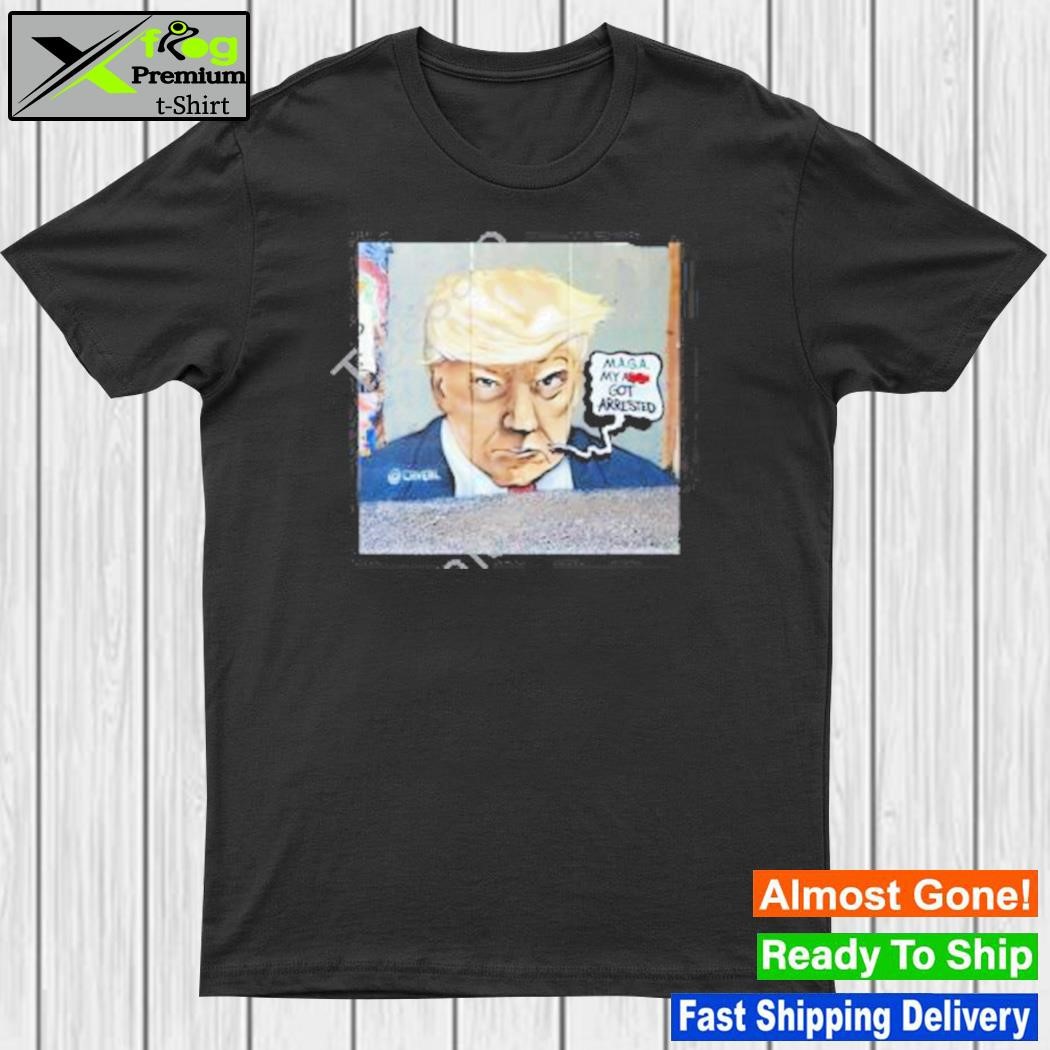 Donald trump's shot maga my as got arrested new shirt