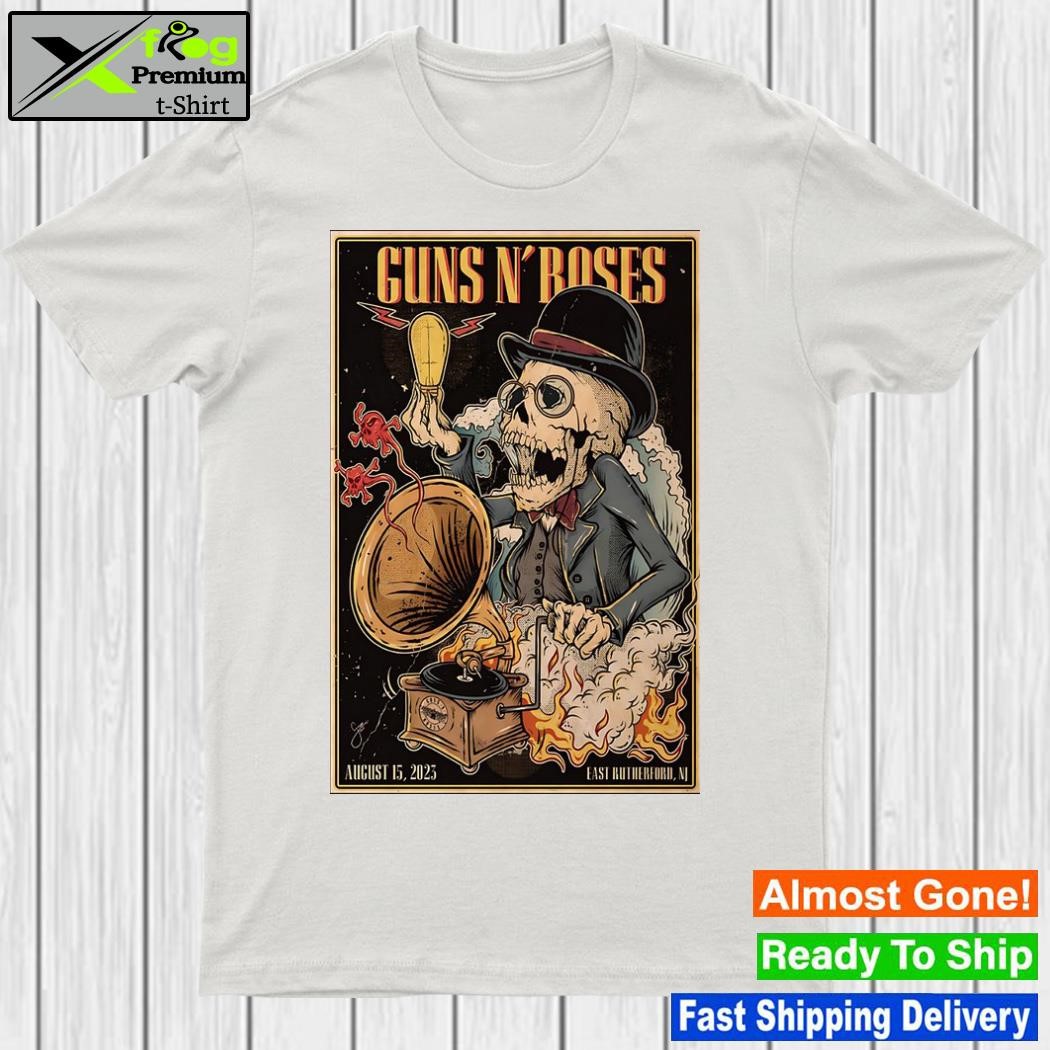 Guns n' roses east rutherford new jersey august 15 2023 poster shirt