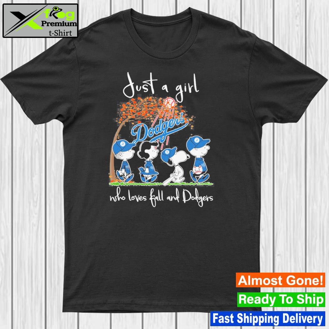 Official Just A Girl Who Loves Fall And Dodgers Shirt, hoodie