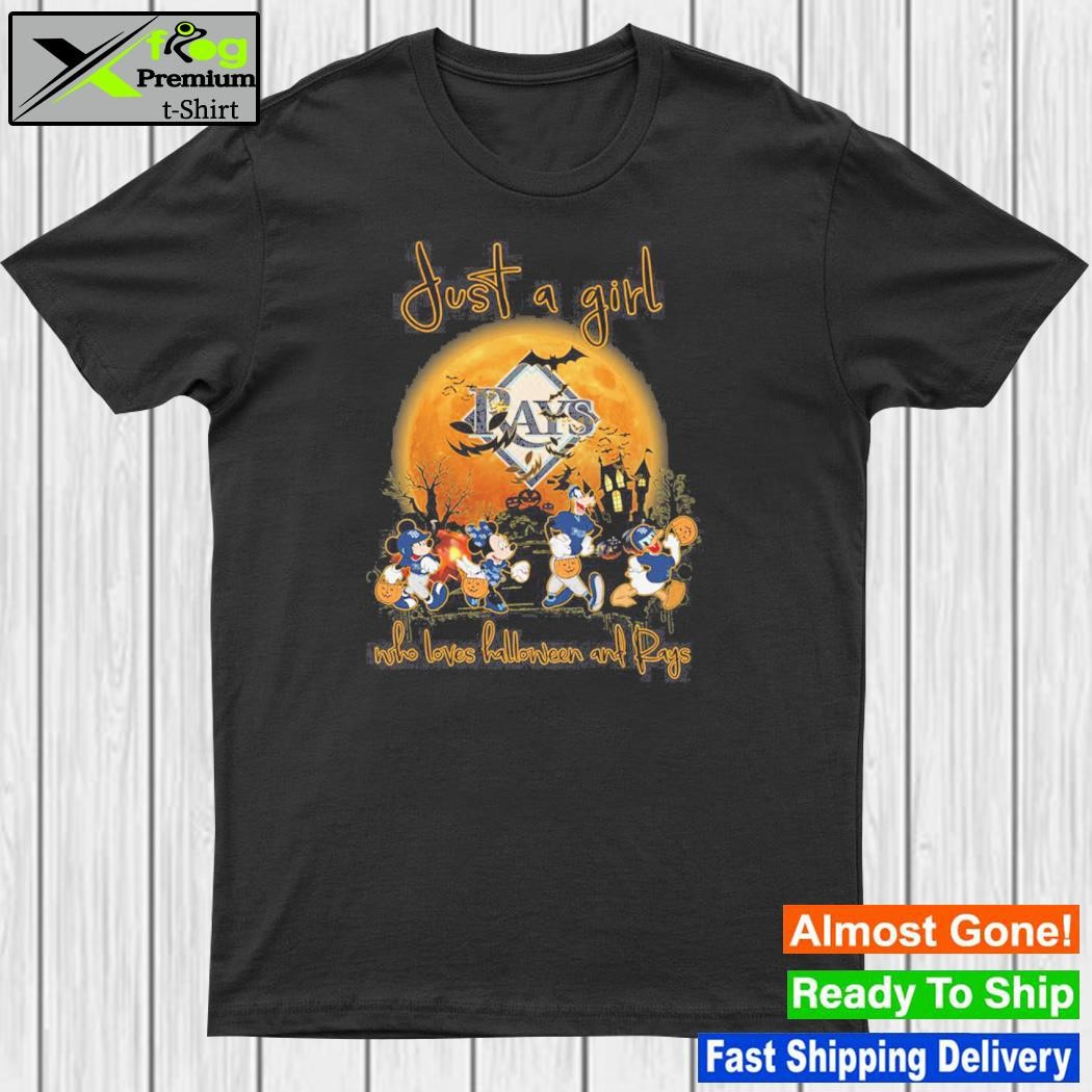 Just a girl who loves halloween and rays mickey disney shirt