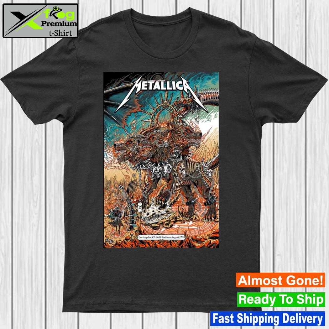 Metallica 2023 tour sofI stadium poster shirt