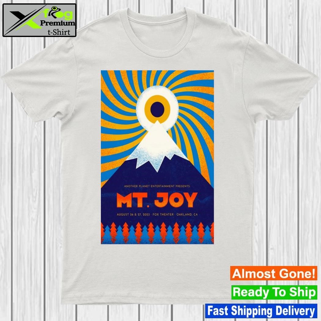 Mt. joy fox august 26 27 2023 theater oakland ca poster shirt