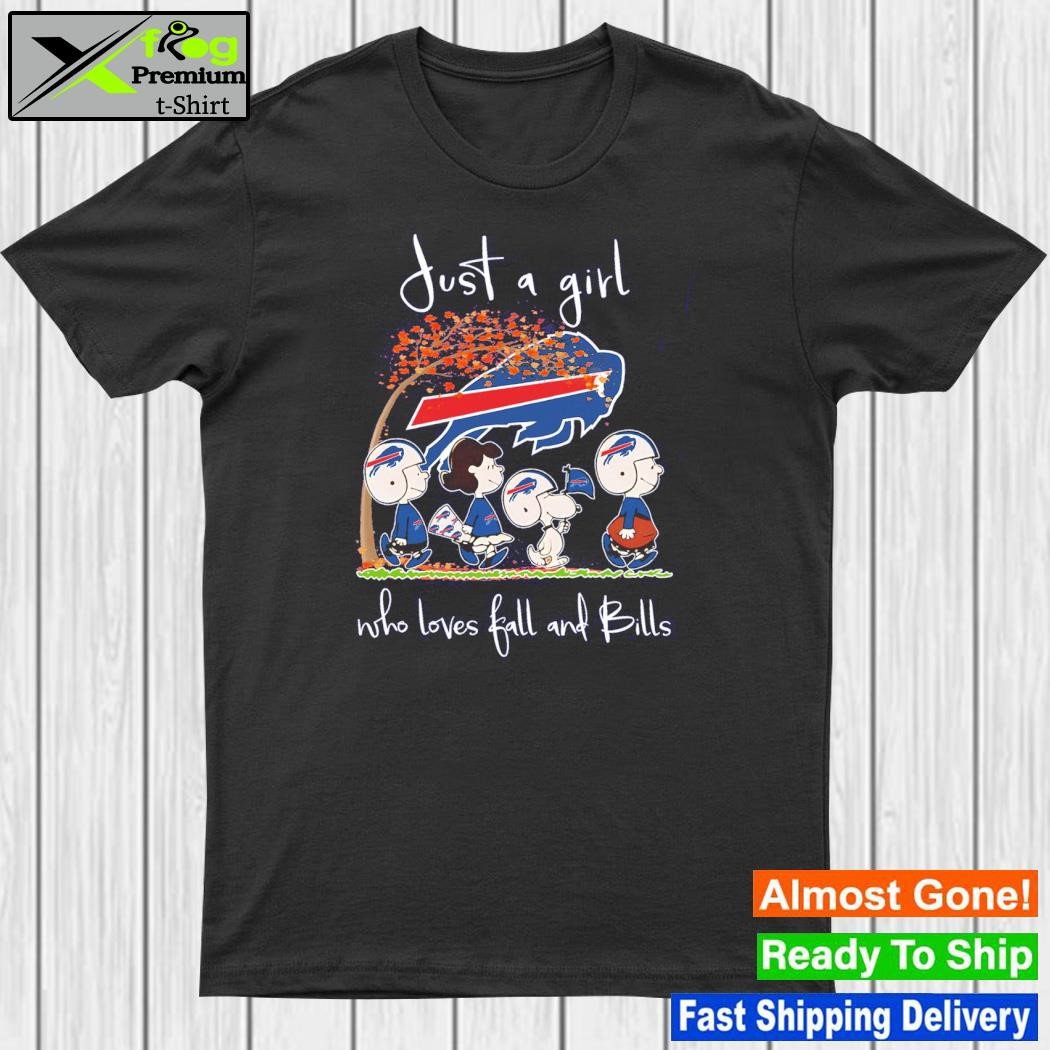 Snoopy and friends just a girl who loves fall and bills shirt