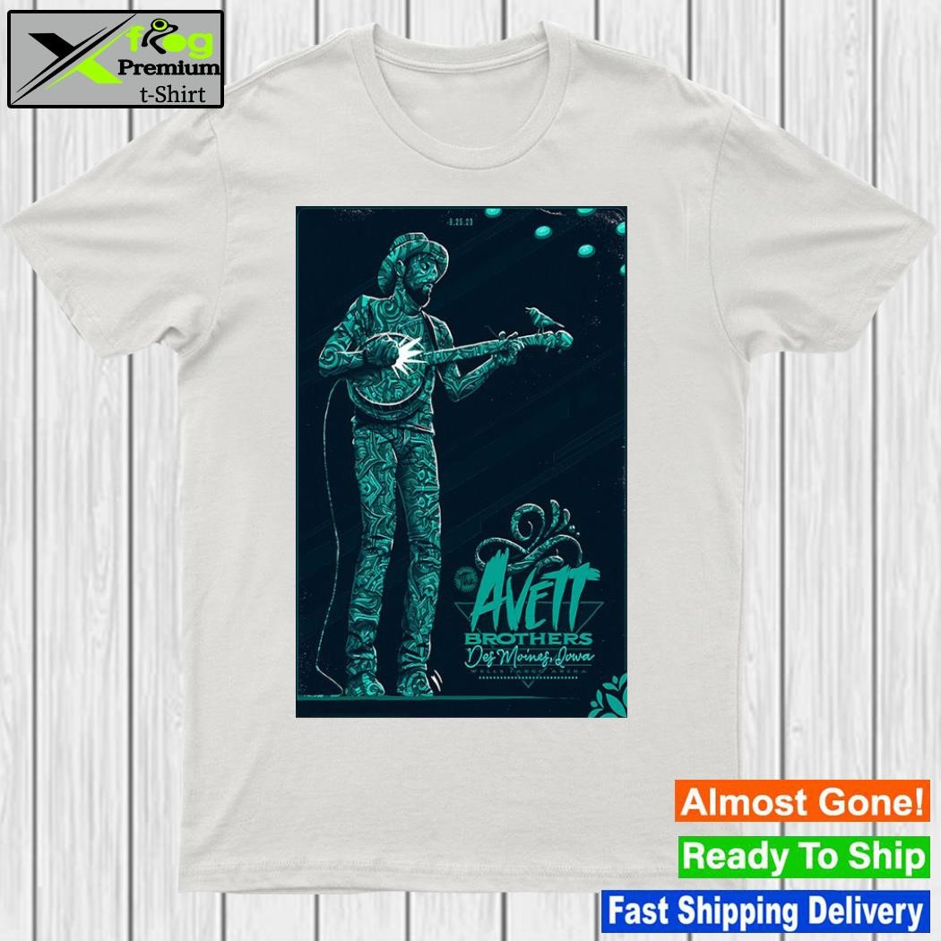 The Avett Brothers, Wells Fargo Arena Des Moines Aug 25, 2023 Poster shirt