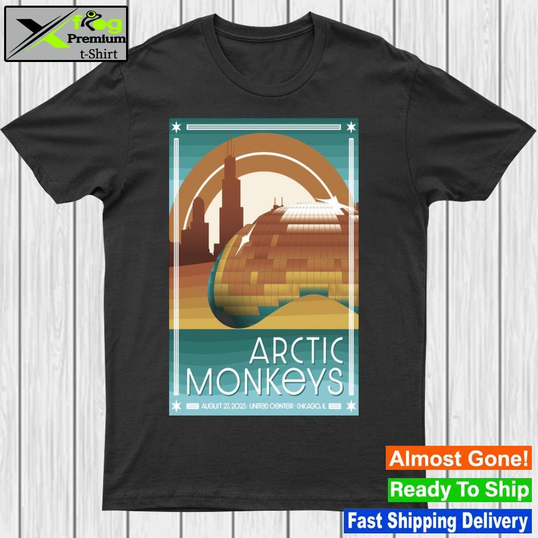 The united center in chicago il show aug 2023 arctic monkeys poster shirt