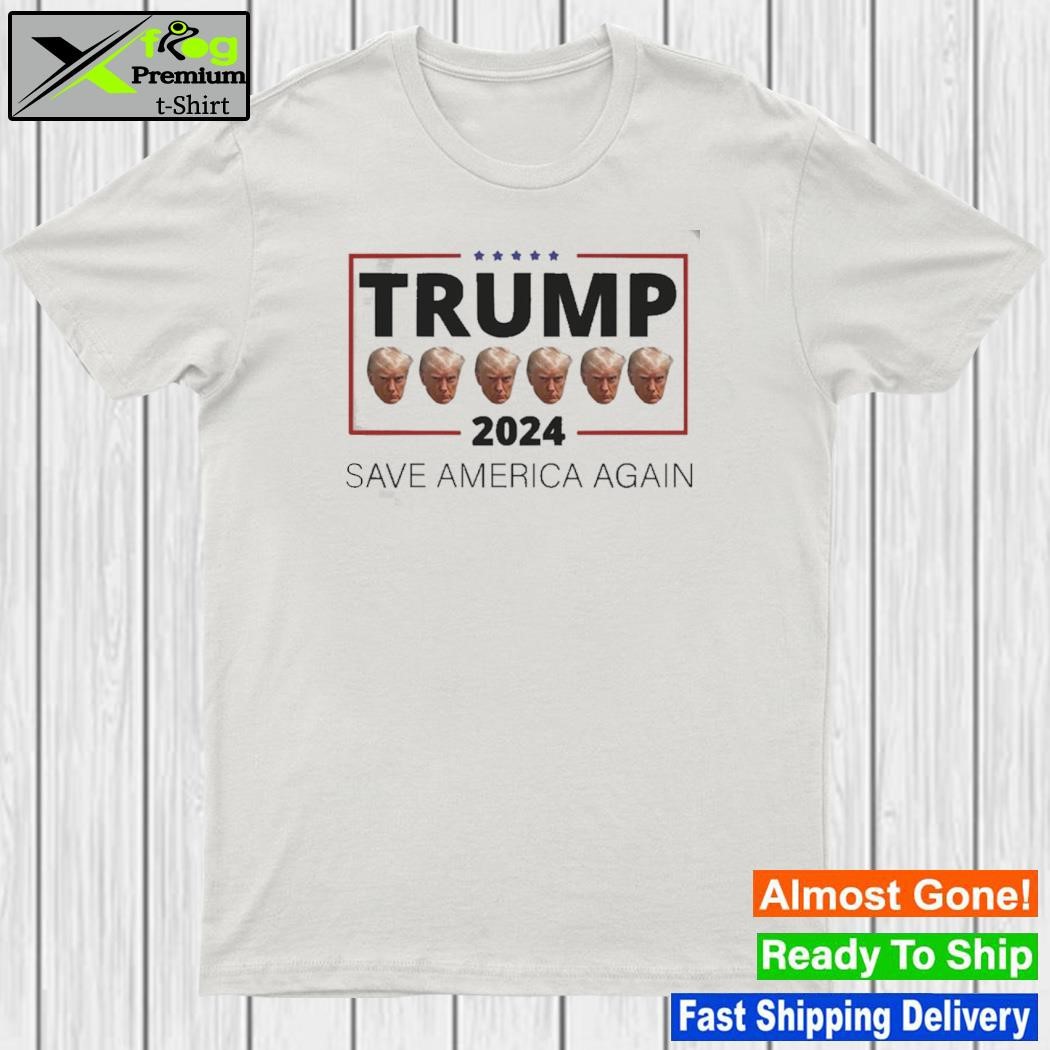Trump Save America Again Mugshot Shirt