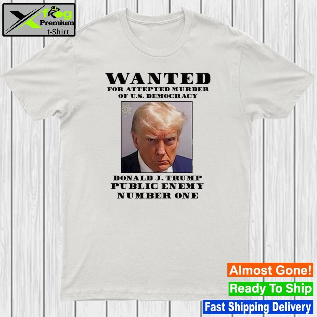 Trump Wanted For Attepted Murder Of US Democracy Donald Trump Public Enemy Number One shirt