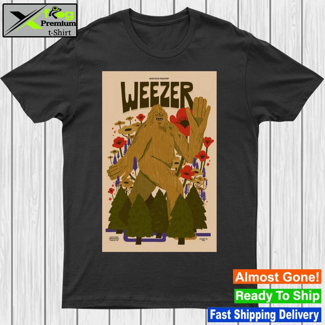 Weezer august 20 2023 auburn wa poster shirt