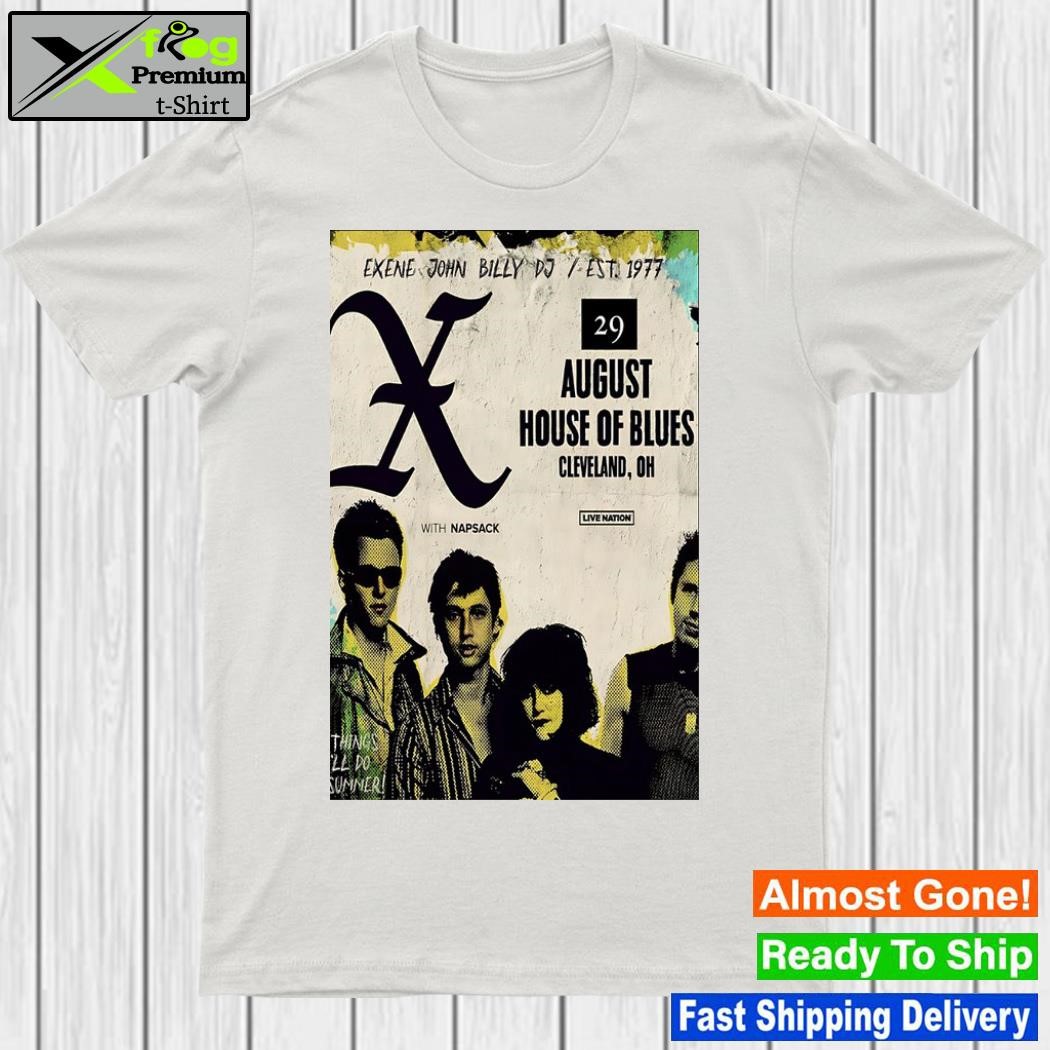 X the band house of blues Cleveland Cleveland oh aug 29 2023 shirt