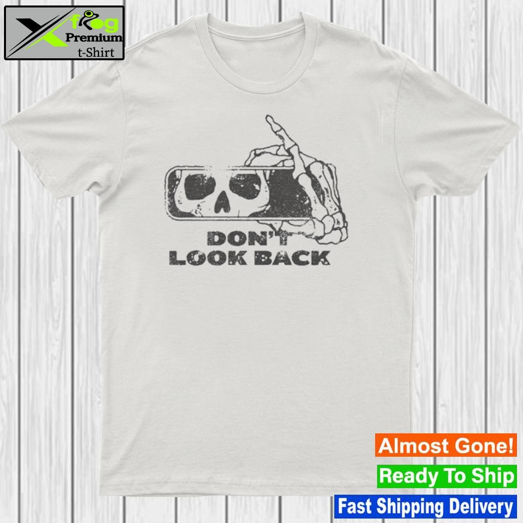 Don't look back skeleton car mirror transparent shirt