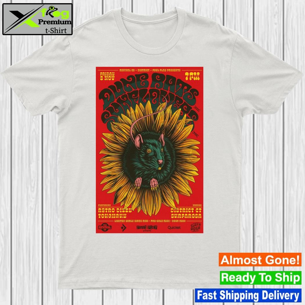 Dunerats & Sunflowers November 3, 2023 Event Poster shirt