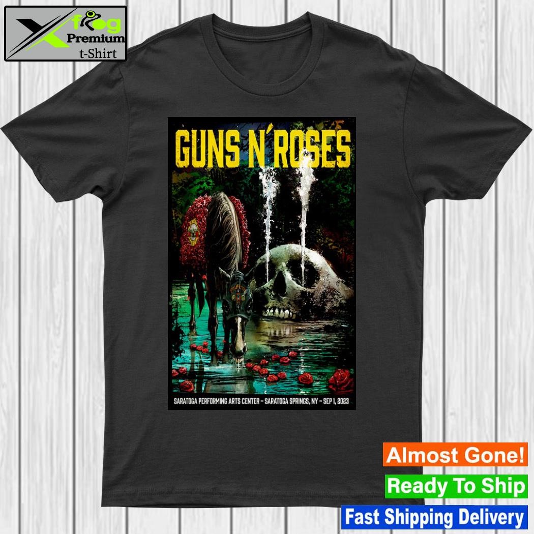 Guns n' roses saratoga springs september 1 2023 new york poster shirt