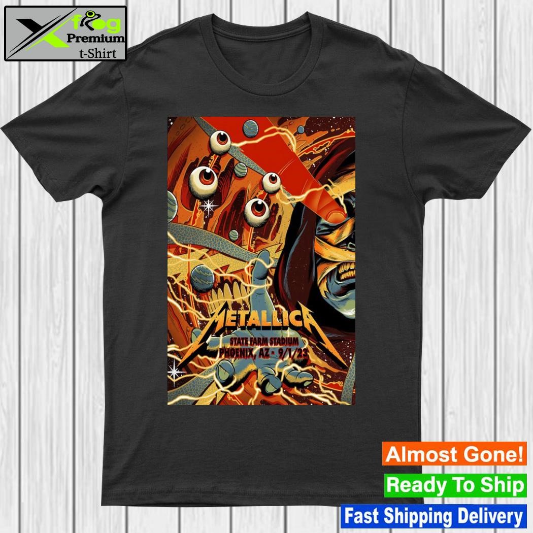 Metallica phoenix m72 tour 2023 poster shirt