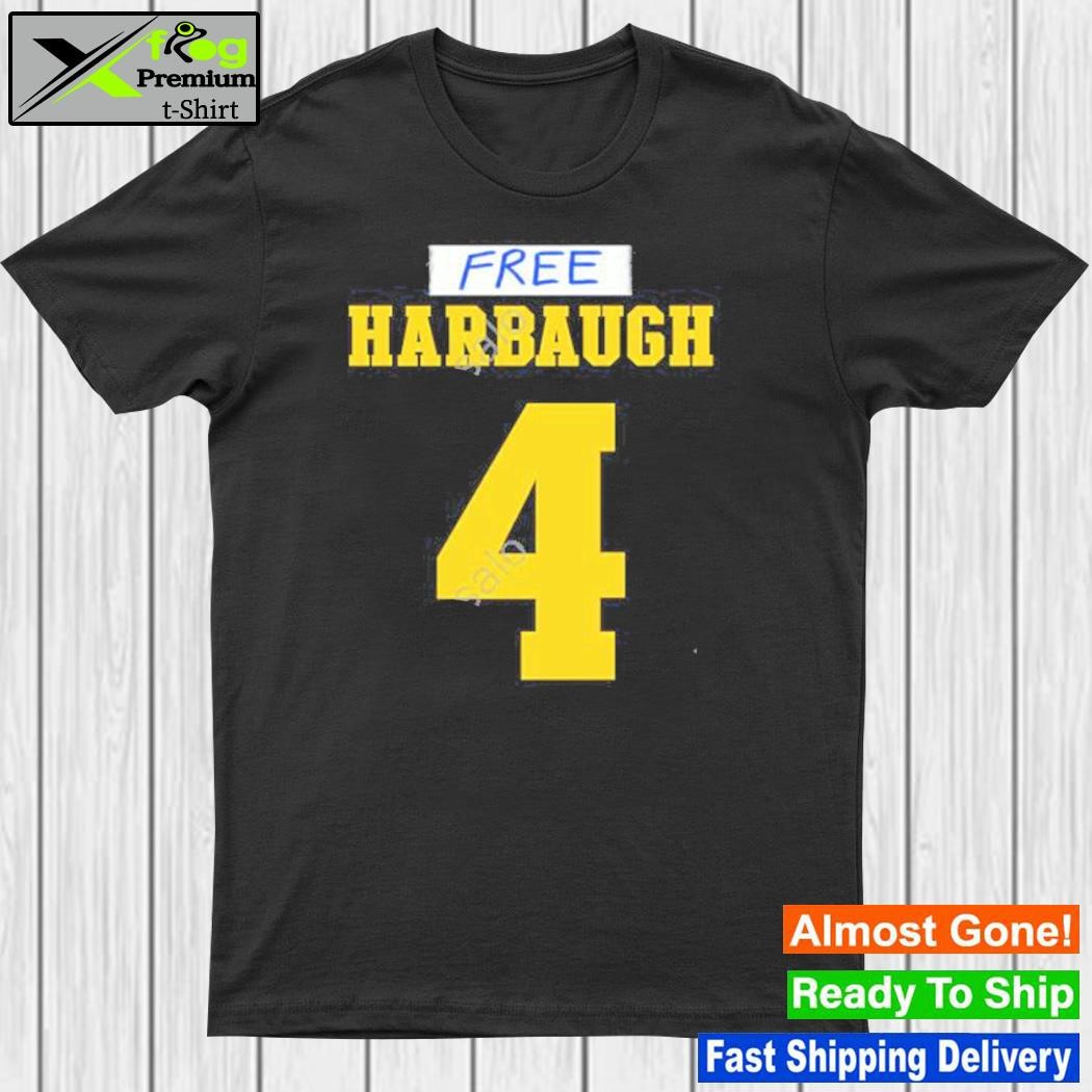 Official 2023 J.j. mccarthy wearing free harbaugh 4 shirt