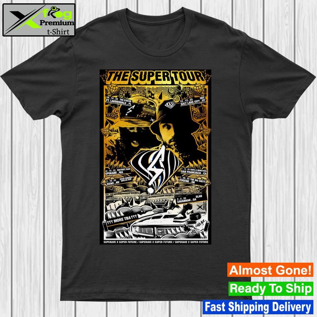 Official 2023 the super tour super future and ft. superave poster shirt