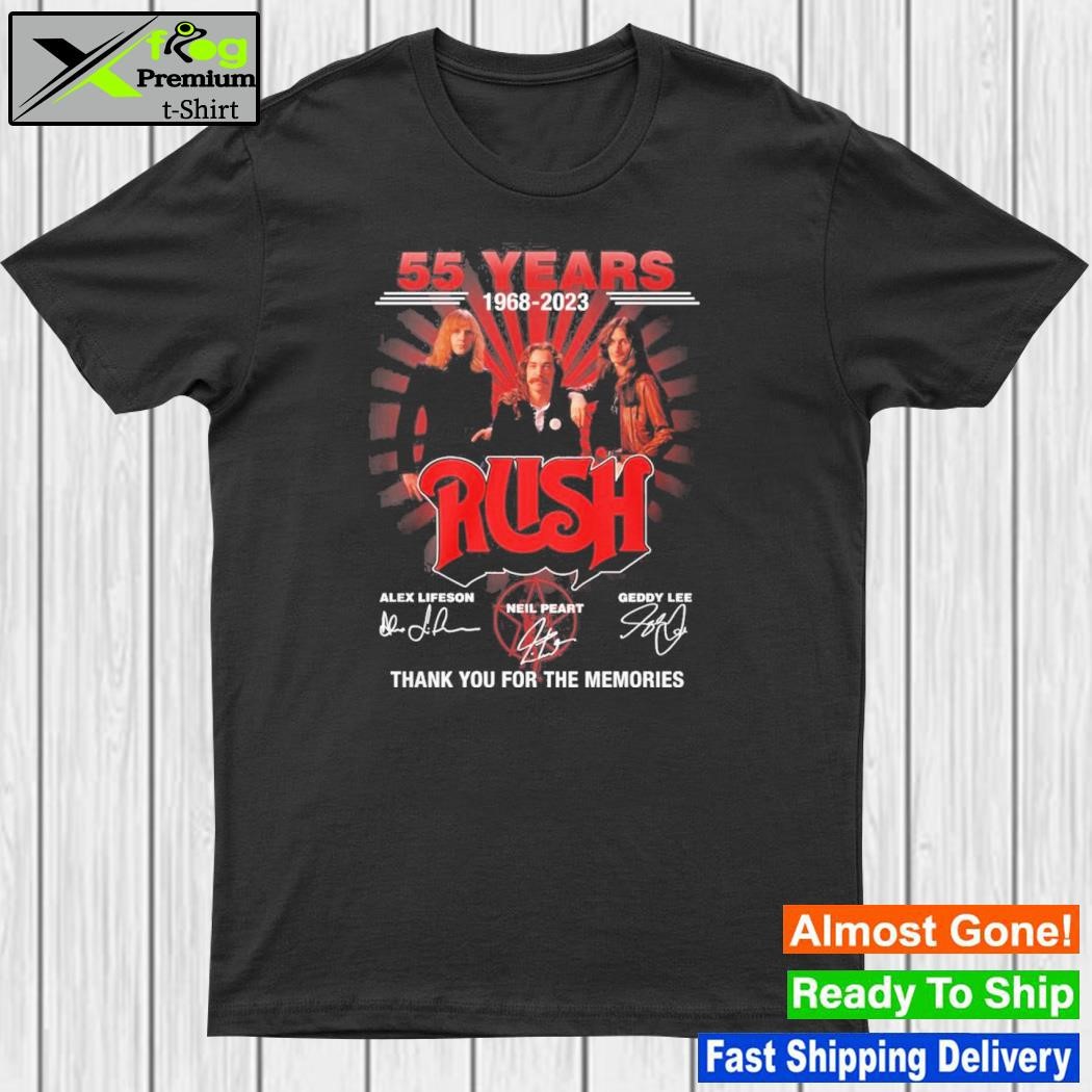 Official 55 years of 1968 – 2023 rush thank you for the memories shirt