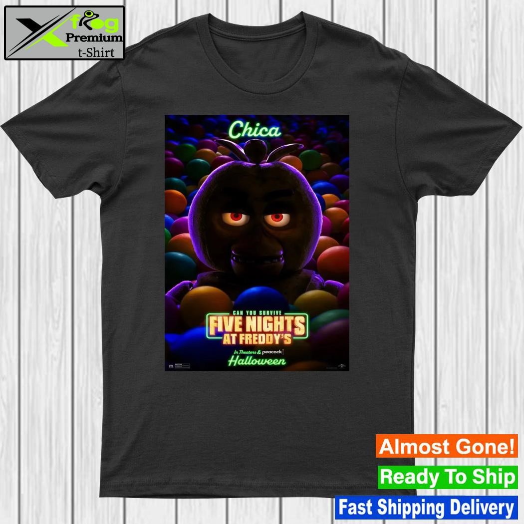 Official chica character fnaf movie poster 2023 halloween fnaf poster shirt