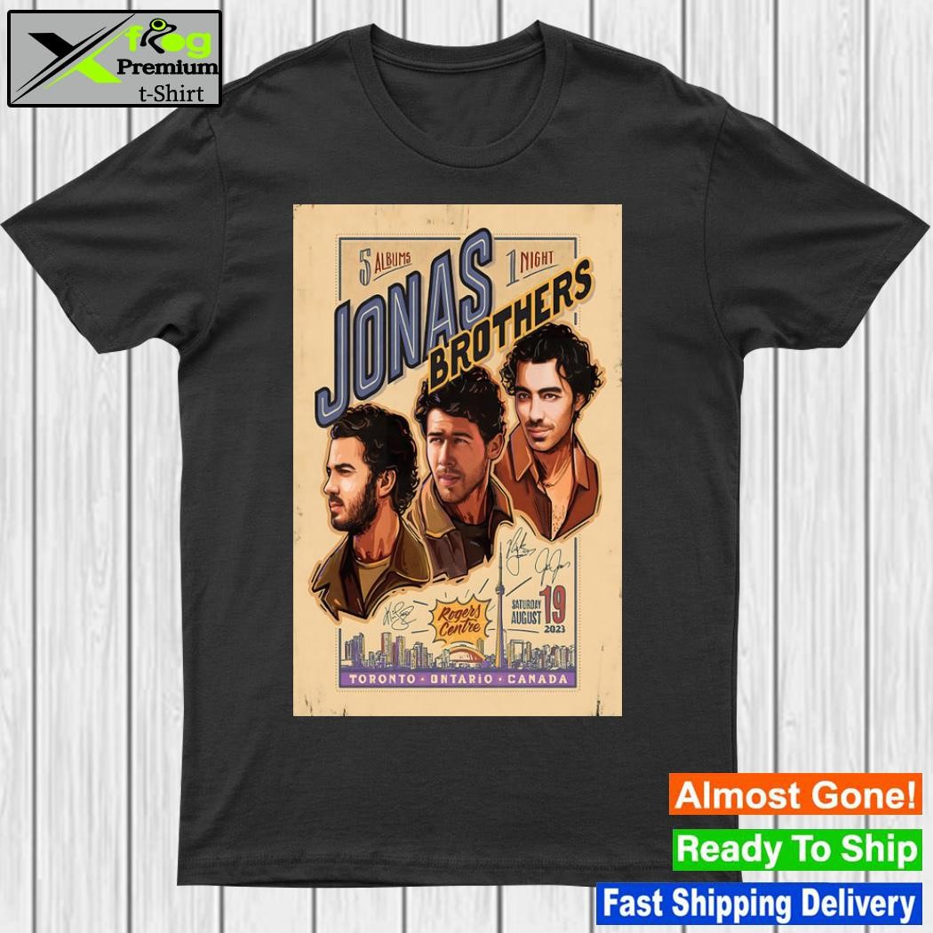 Official jonas brothers 19 august event toronto poster shirt