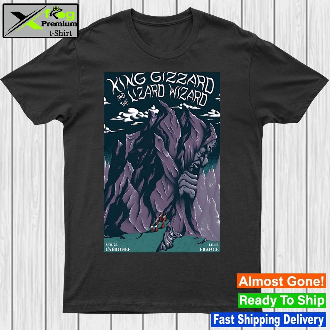 Official lille France august 31 2023 king gizzard and the lizard wizard tour poster shirt
