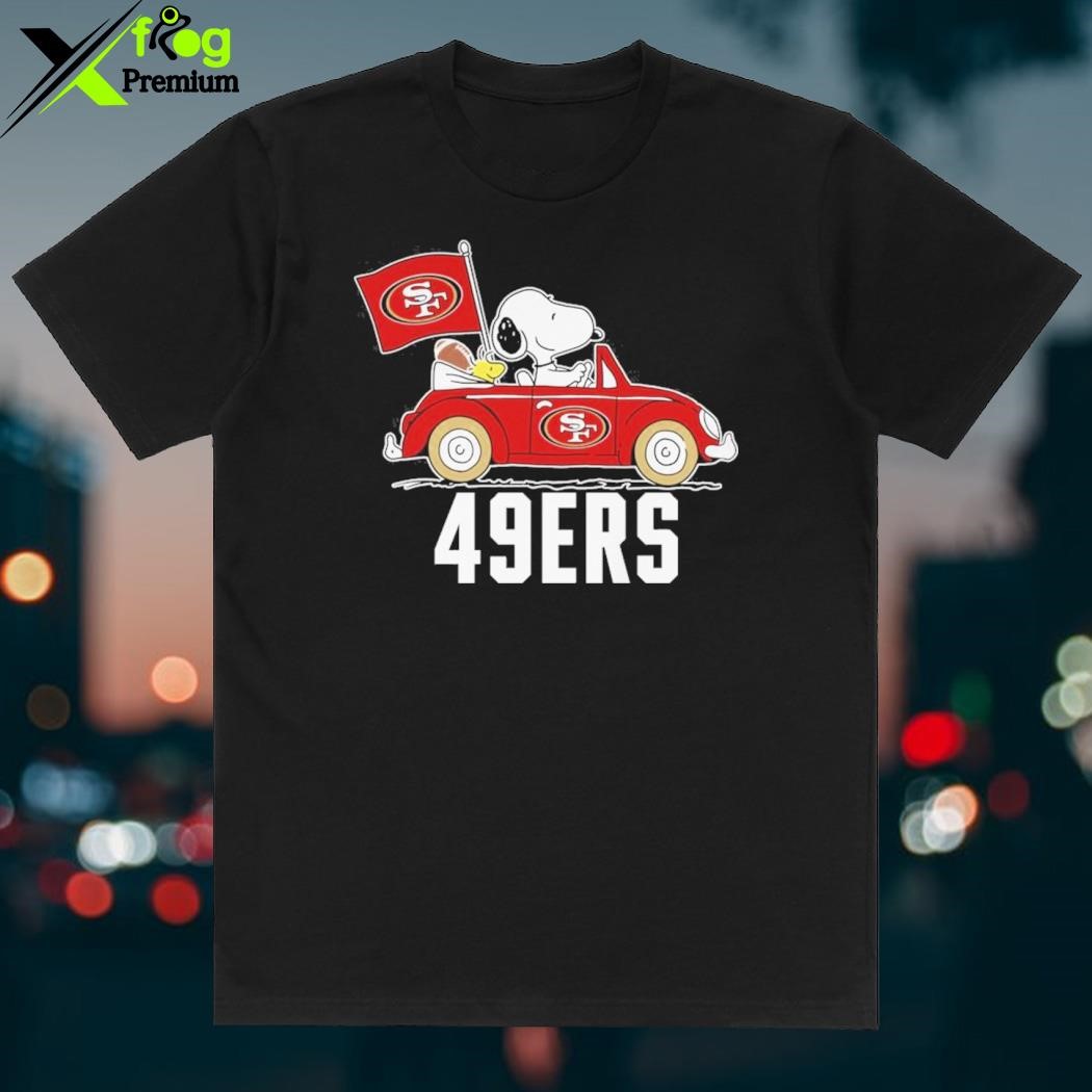 Official snoopy and Woodstock car San Francisco 49ers flag shirt