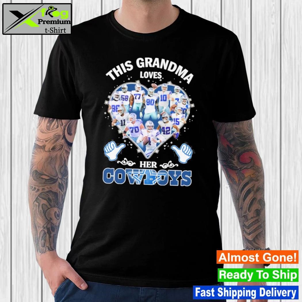 Official This grandma loves Dallas Cowboys heart players T-shirt, hoodie,  tank top, sweater and long sleeve t-shirt