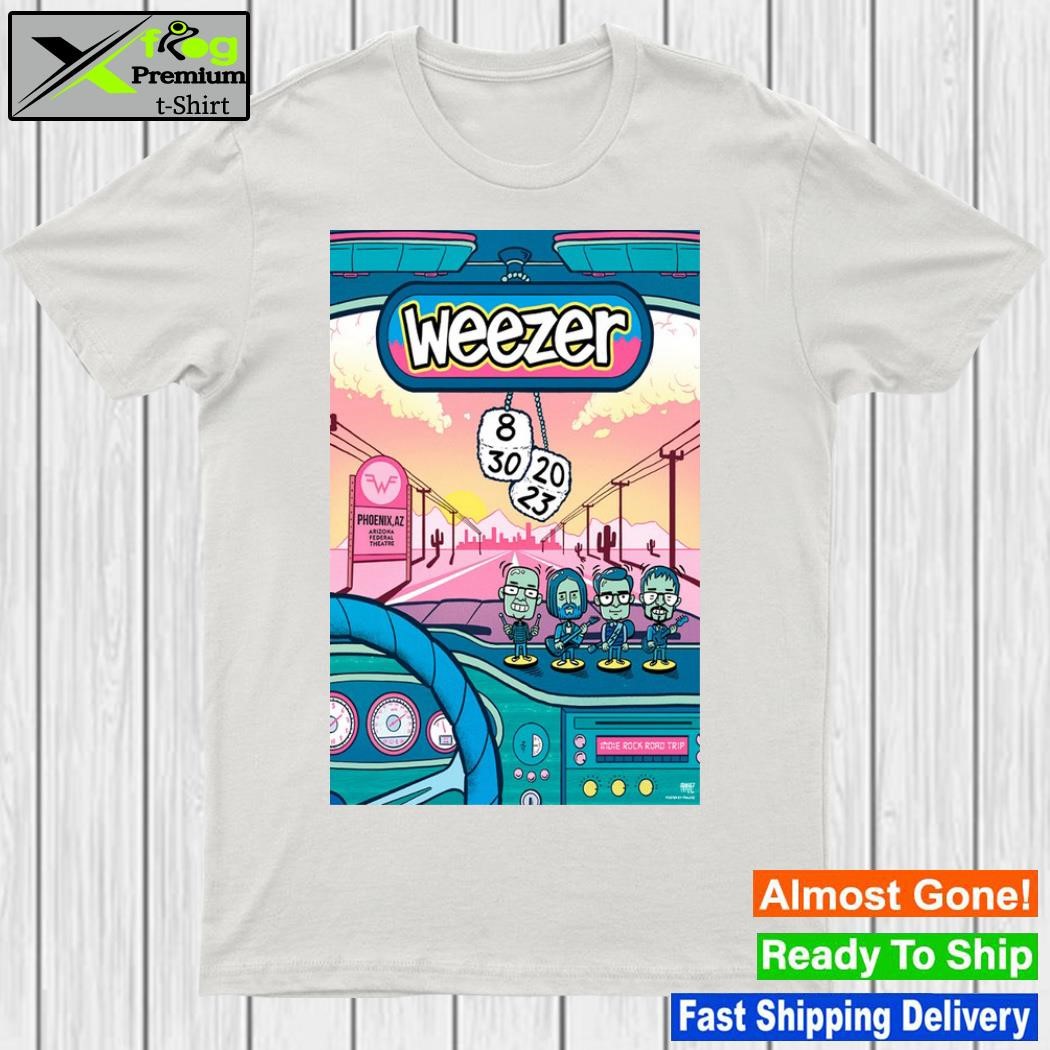 Official weezer phoenix az 2023 poster shirt