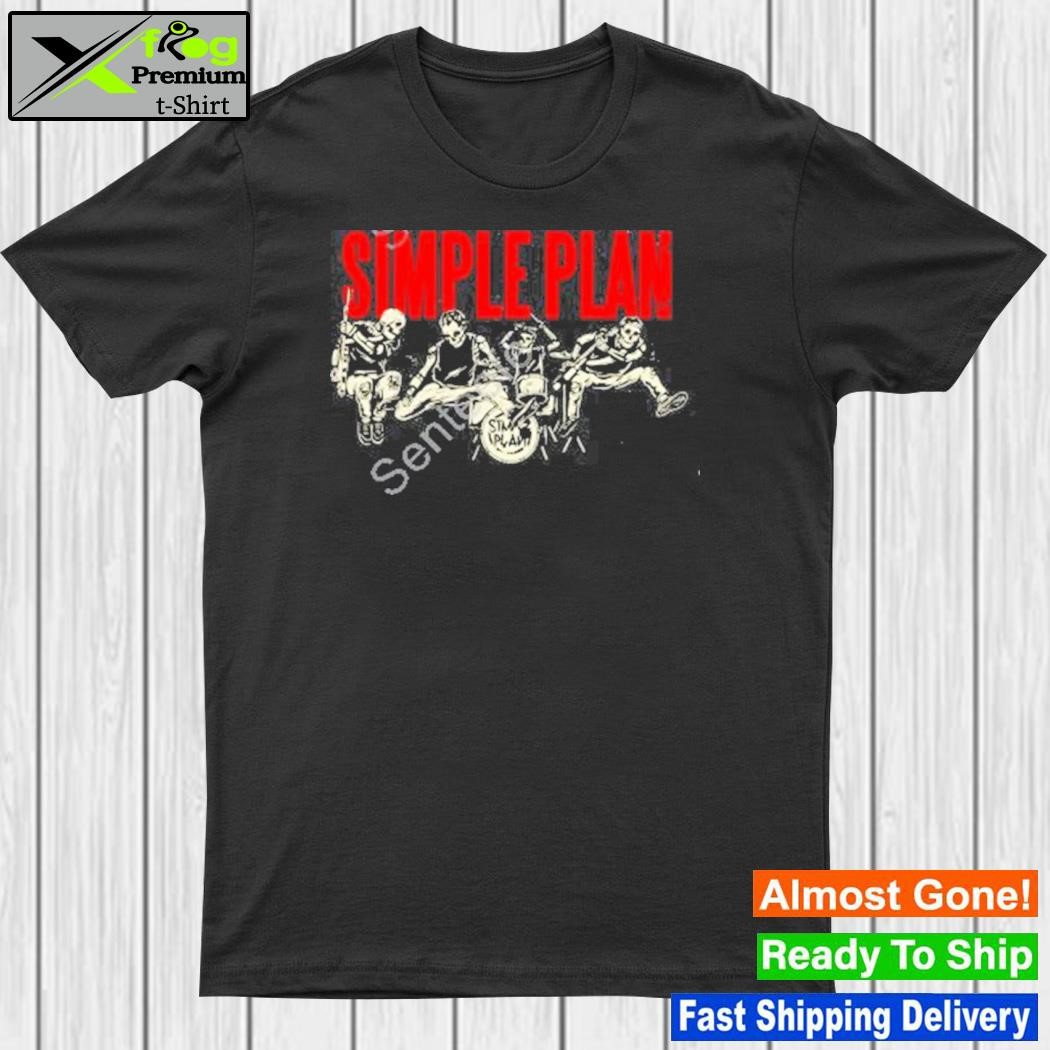 Simpleplan live skeleton shirt