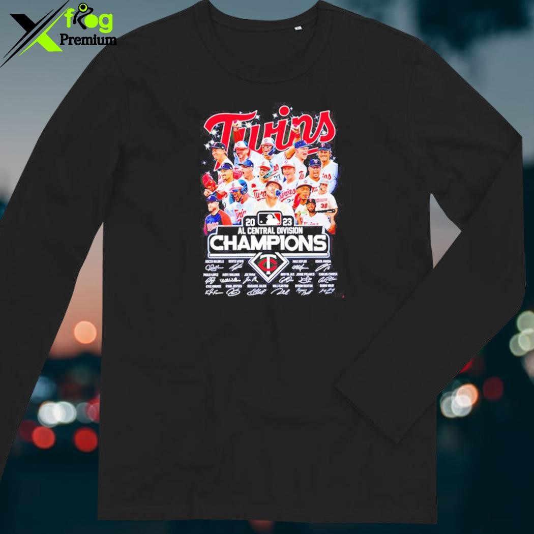 Minnesota Twins 2023 Al Central Division Champions Signatures Shirt,  hoodie, sweater, long sleeve and tank top