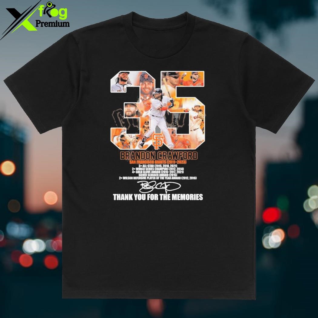 35 Brandon Crawford San Francisco Giants 2011 – 2023 Thank You For The  Memories T-Shirt, hoodie, sweater, long sleeve and tank top