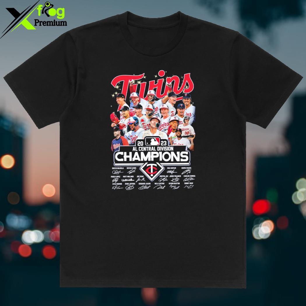 Minnesota Twins 2023 Al Central Division Champions Signatures Shirt