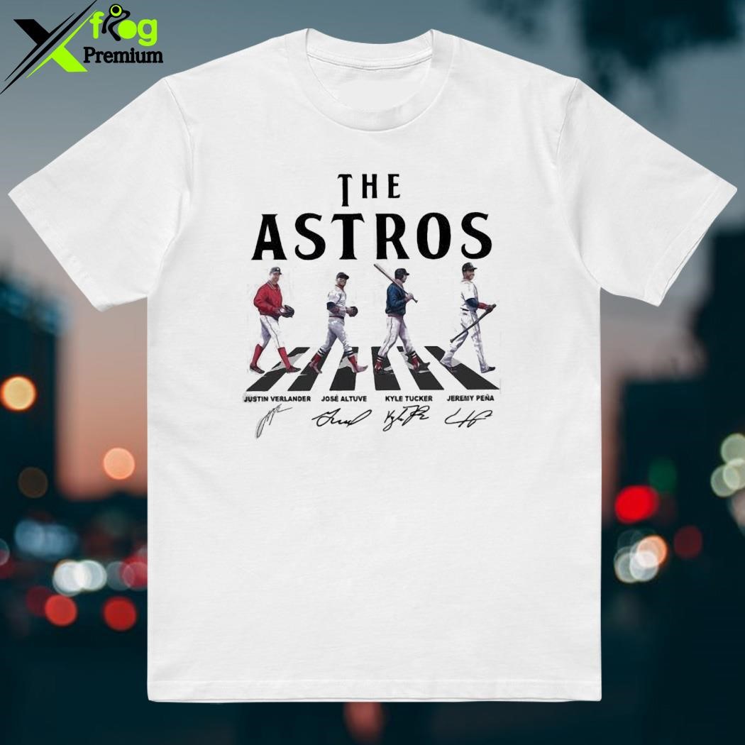 Astros Shirt Vintage Astros Walking Abbey Road Signatures Baseball