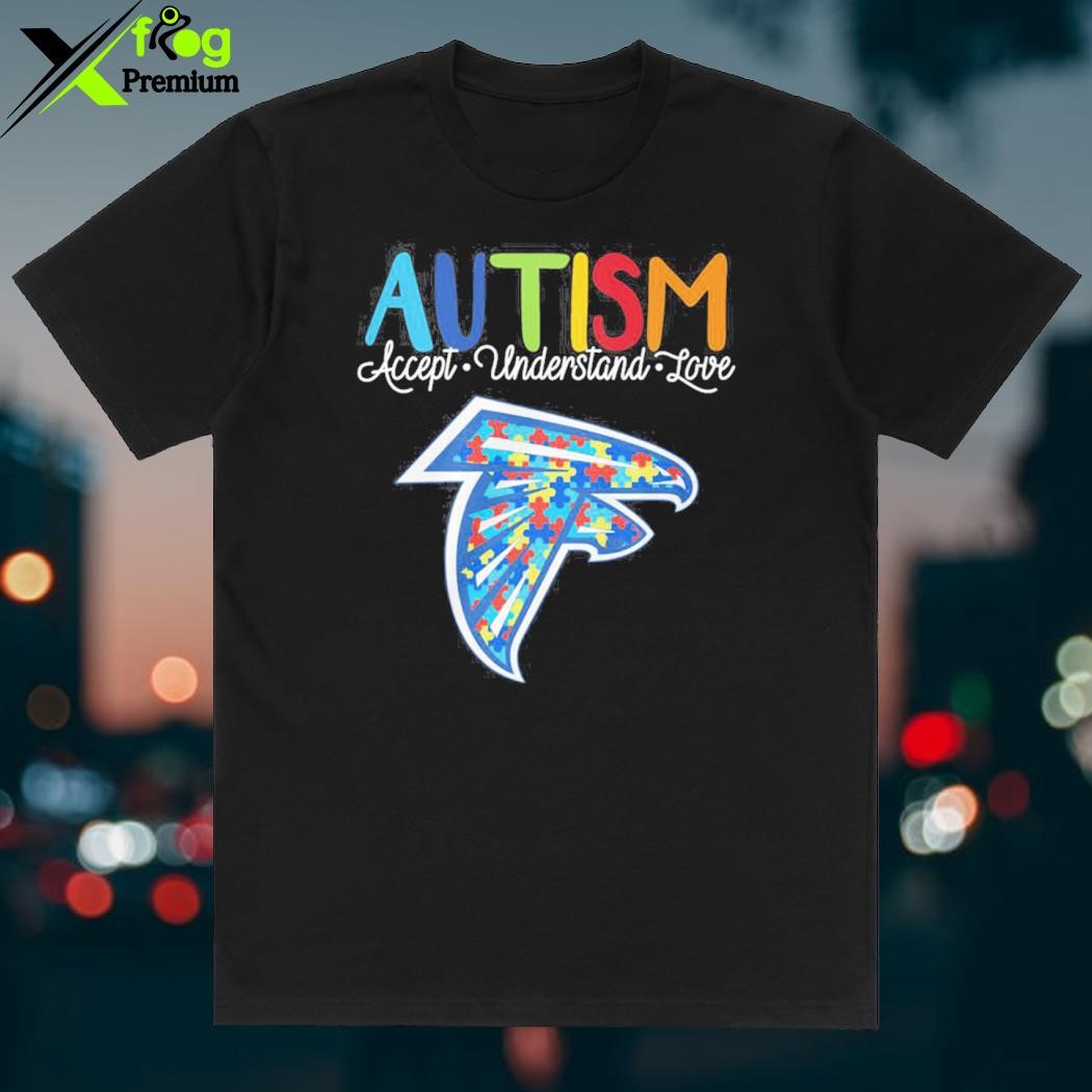 Custom Name And Number NFL Atlanta Falcons Special Autism Awareness Design  Hoodie - Torunstyle