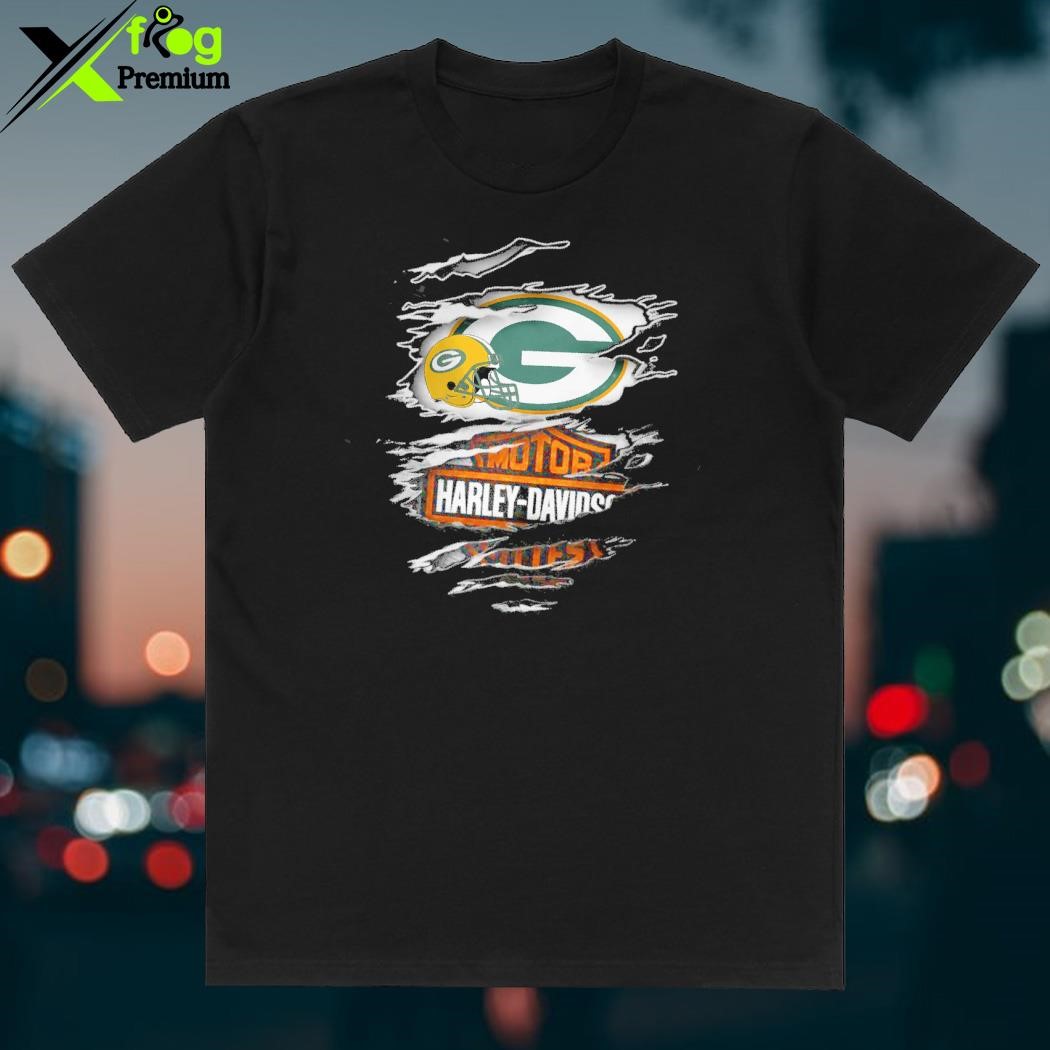 Green Bay Packers motor Harley Davidson cycles shirt - Dalatshirt