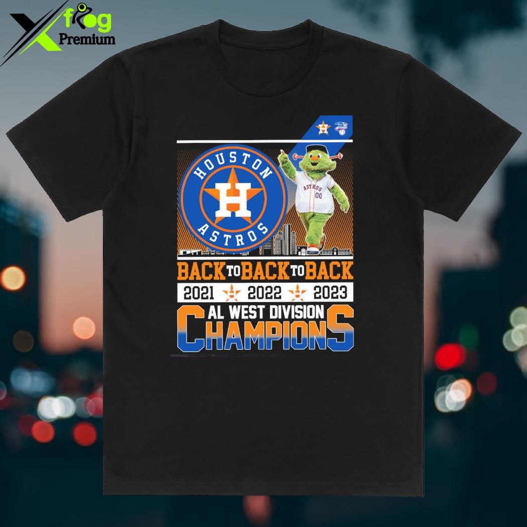 Official houston Astros 2023 Al West Division Champions Back To Back To  Back shirt,Sweater, Hoodie, And Long Sleeved, Ladies, Tank Top