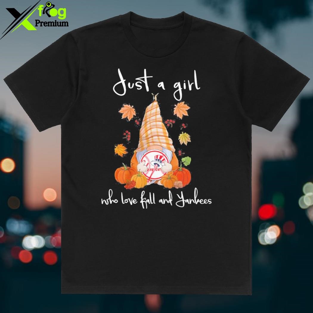 The Peanuts Just A Girl Who Loves Fall New York Yankees Shirt - Shibtee  Clothing