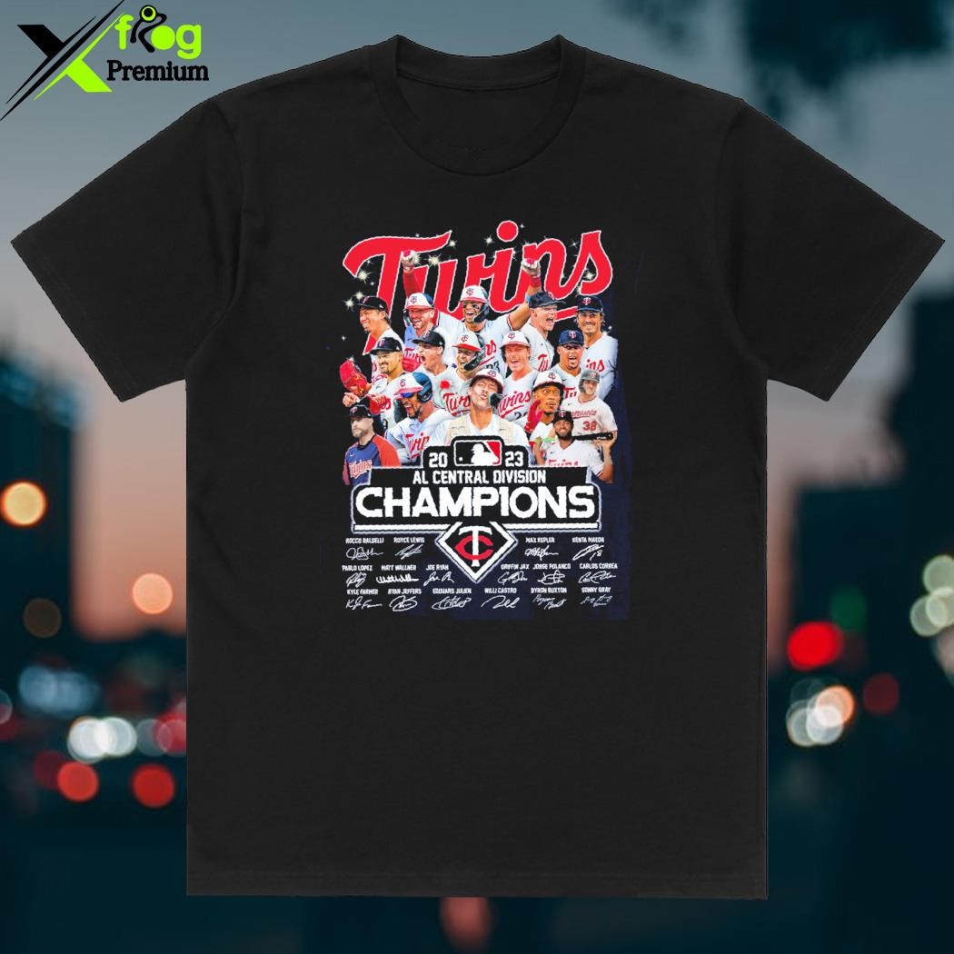 Minnesota Twins 2023 Al Central Division Champions Signatures Shirt,  hoodie, sweater, long sleeve and tank top