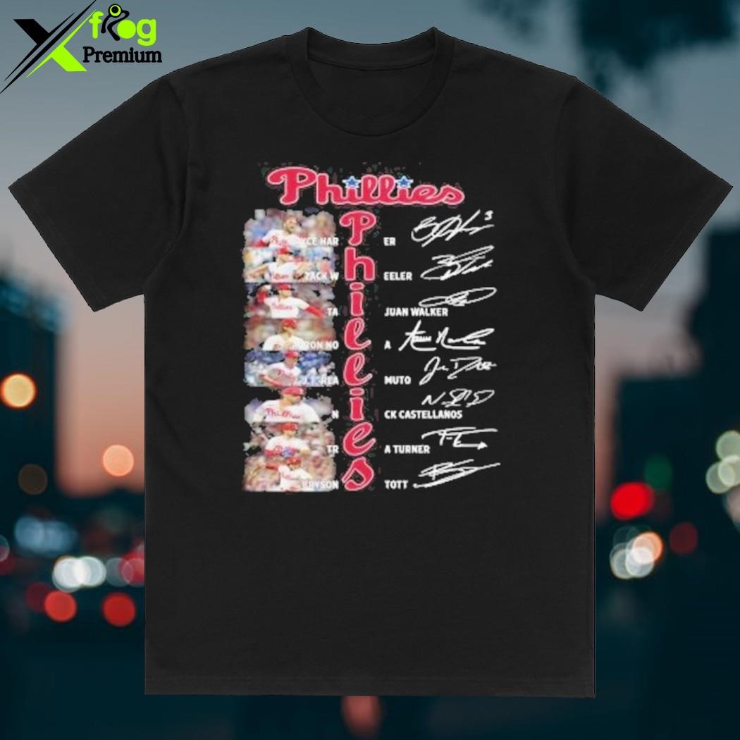 Official Philadelphia Phillies teams player signatures shirt, hoodie,  sweater, long sleeve and tank top