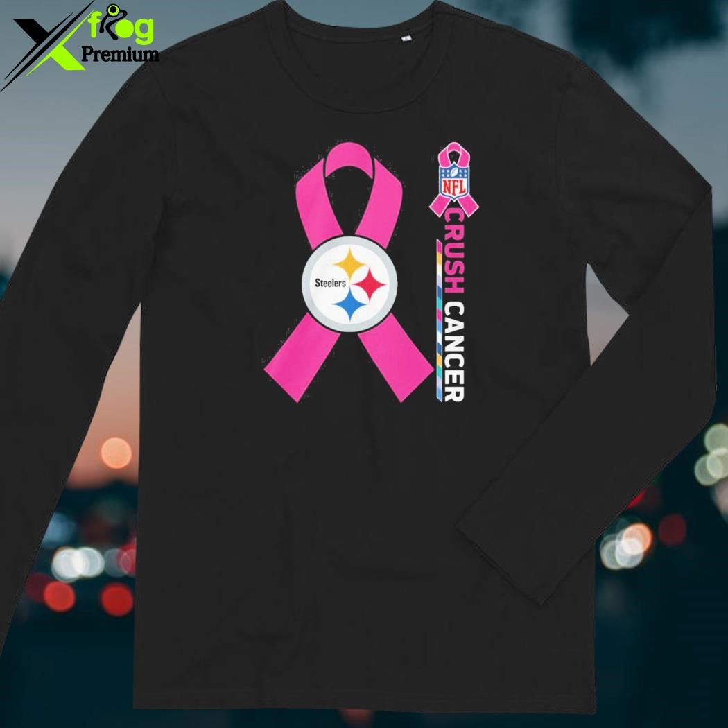 Product pittsburgh Steelers NFL crush cancer 2023 shirt, hoodie, sweater,  long sleeve and tank top