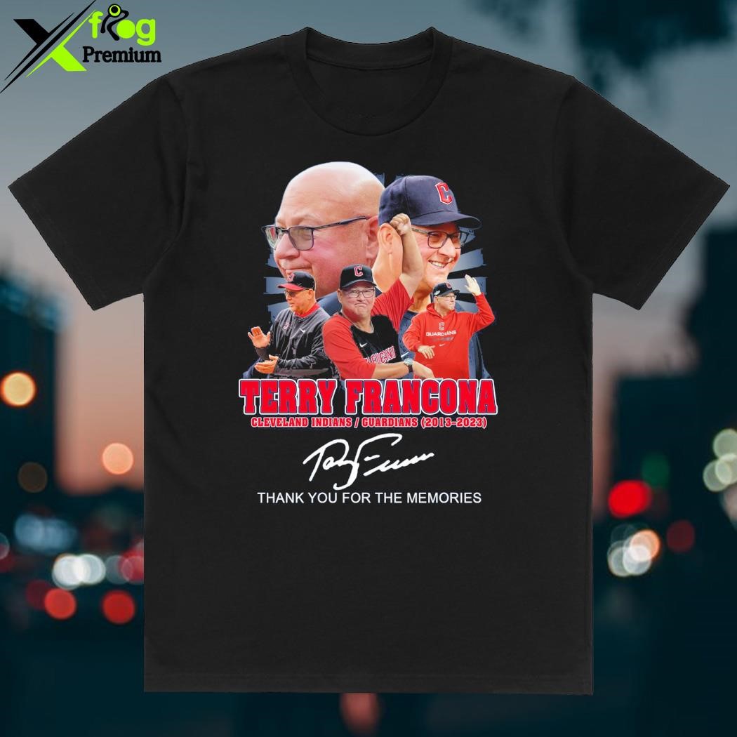 Terry francona cleveland indians cardinals 2013 2023 all for one one for  all thank you for the memories shirt, hoodie, sweater, long sleeve and tank  top