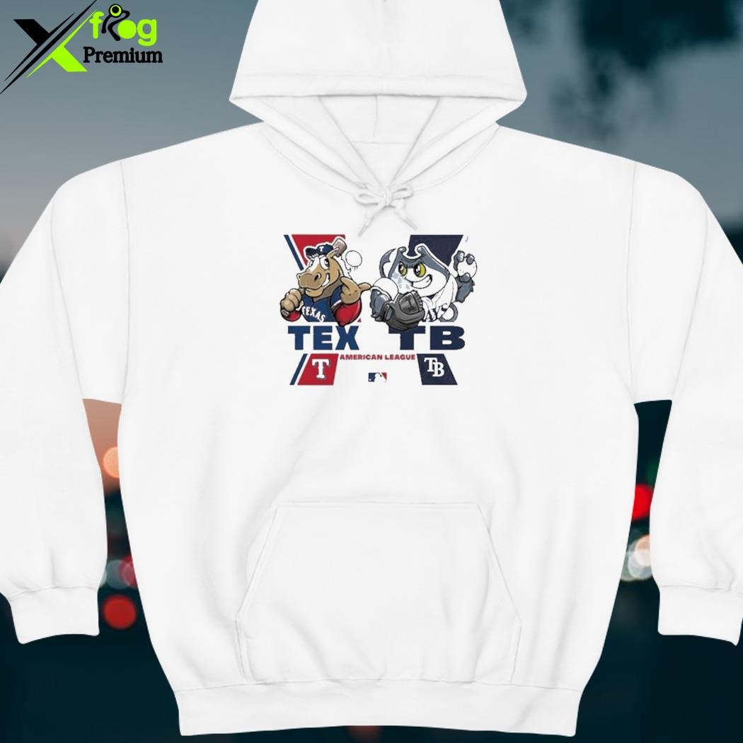 Texas Rangers Vs Tampa Bay Rays American league wild card Mascot shirt,  hoodie, sweater, long sleeve and tank top