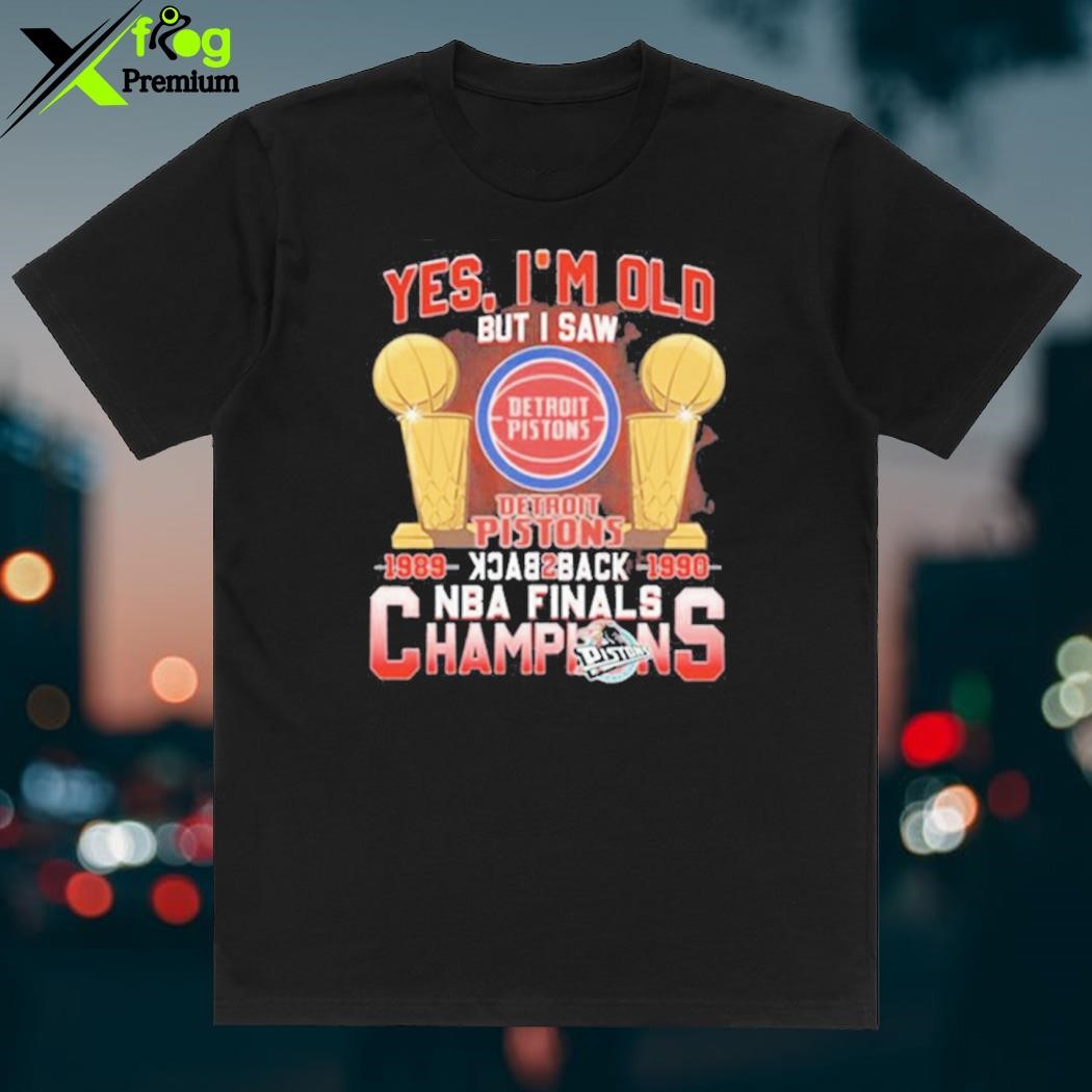 Vintage NBA - Detroit Pistons Back To Back Champions T-Shirt 1990