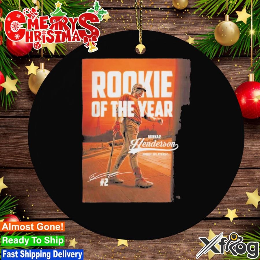 Gunnar Henderson '23 Rookie Of The Year Tee #2 Baltimore Orioles Ornament
