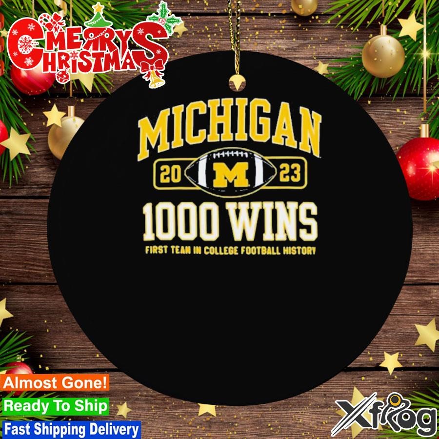 Michigan Wolverines Champion Football 1000 Wins Ornament