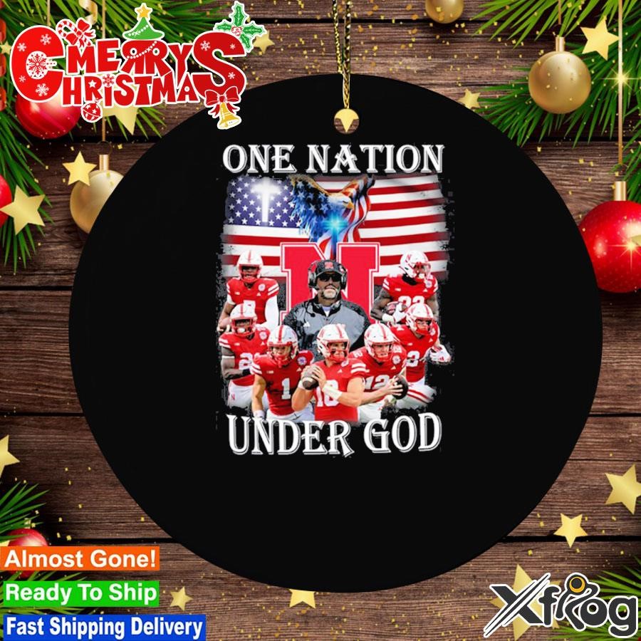 Nebraska Cornhuskers One Nation Under God T Ornament