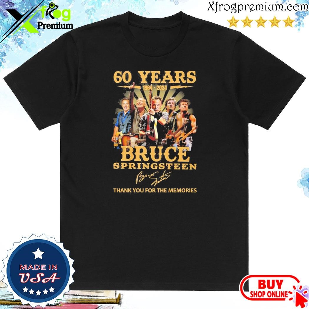 Official 60 years 1964-2024 bruce springsteen thank you for the memoreis shirt